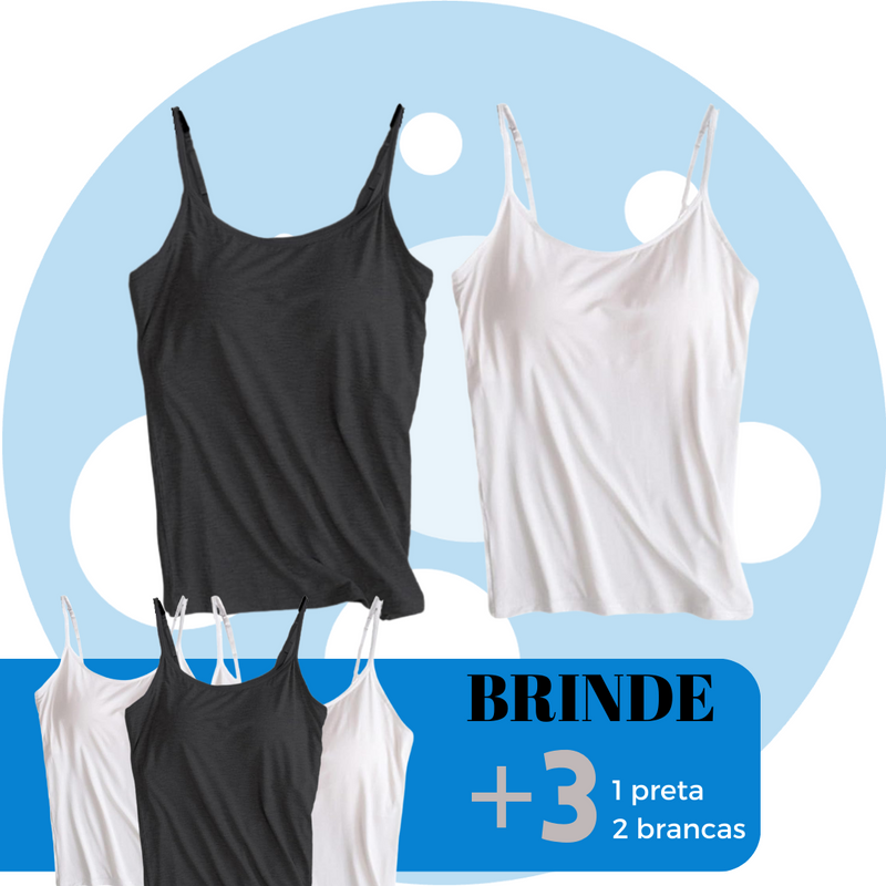 Blusa Soft Fit - Sutiã Embutido e Tecido Respirável [PAGUE 2 e LEVE 5]
