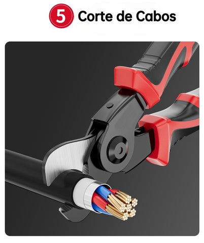 Plier Pro - Alicate Multifuncional 5 em 1 + BRINDE: Trena Portátil Auto Retrátil