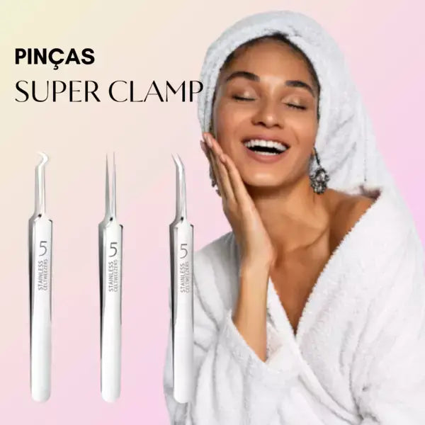 Pinças Super Clamp - Kit Removedor de Cravos e Espinhas [COMPRE 1 LEVE 3]