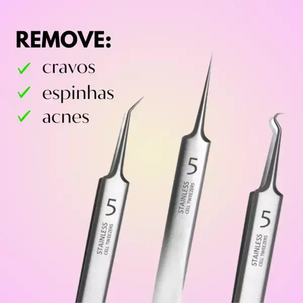 Pinças Super Clamp - Kit Removedor de Cravos e Espinhas [COMPRE 1 LEVE 3]