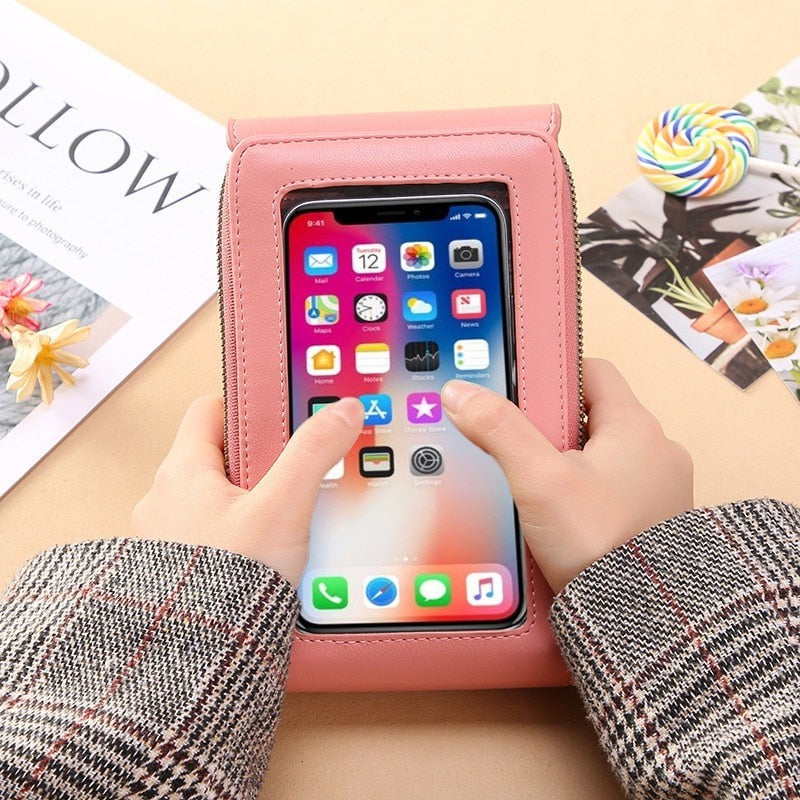 Bolsa TouchScreen de Couro + Brinde