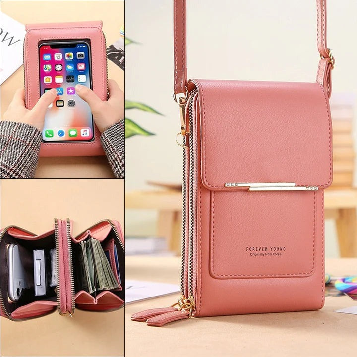 Bolsa TouchScreen de Couro + Brinde