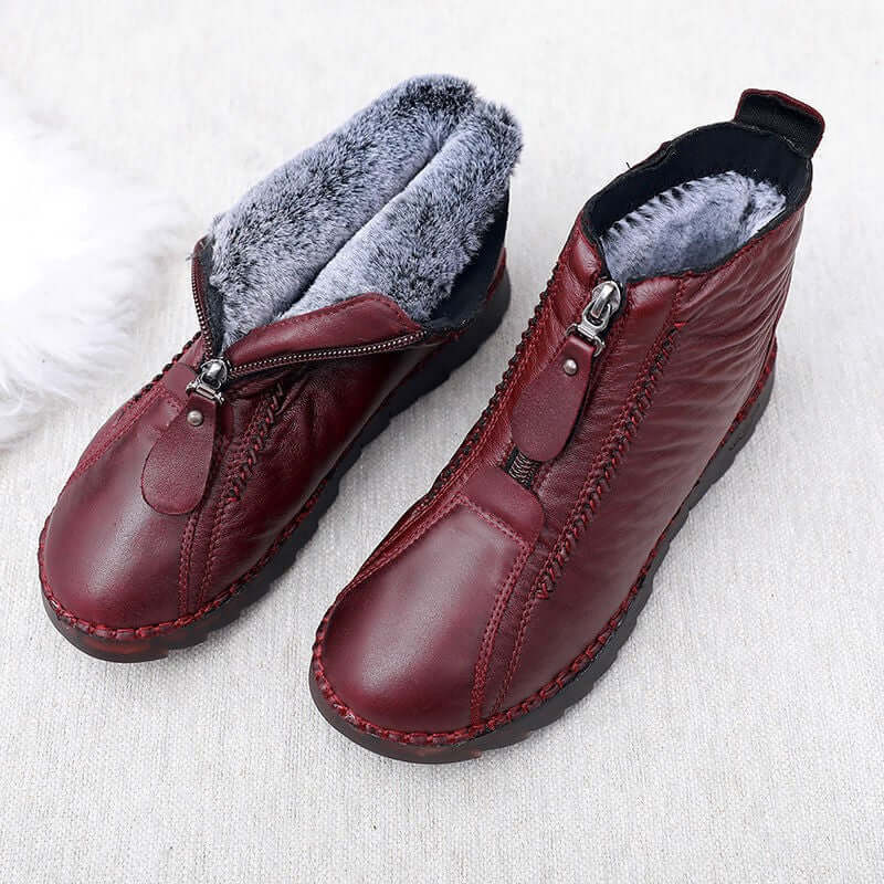 Bota Couro Comfort - Impermeável com Interior Aveludado