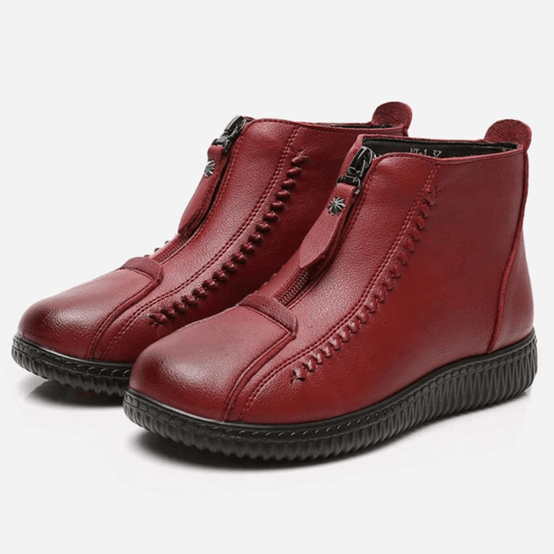 Bota Couro Comfort - Impermeável com Interior Aveludado