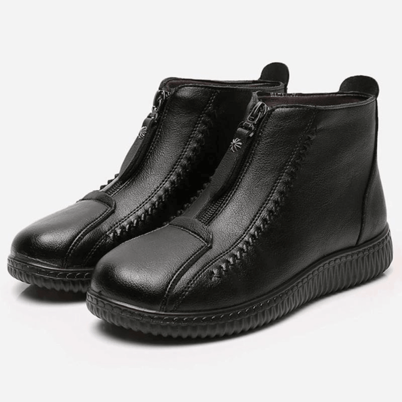 Bota Couro Comfort - Impermeável com Interior Aveludado
