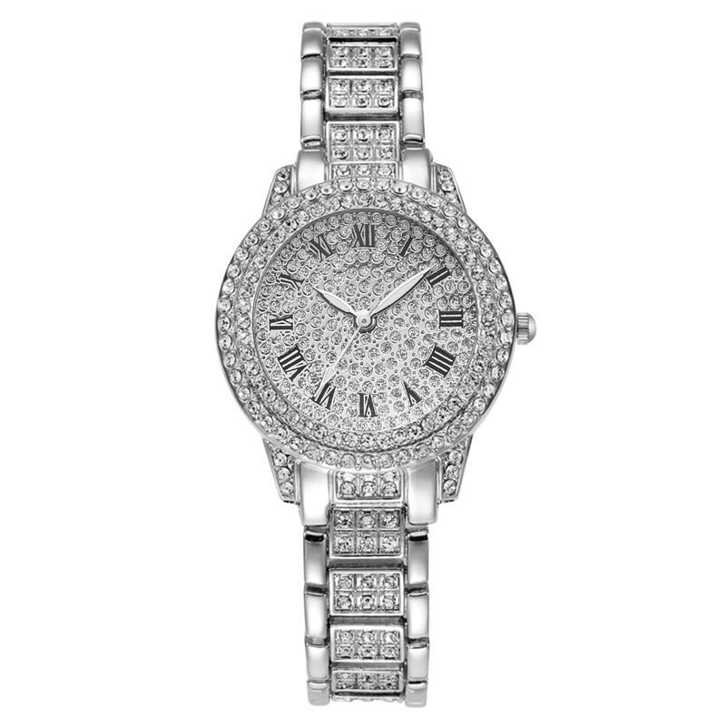 Relógio Feminino + Pulseira com Brilhantes