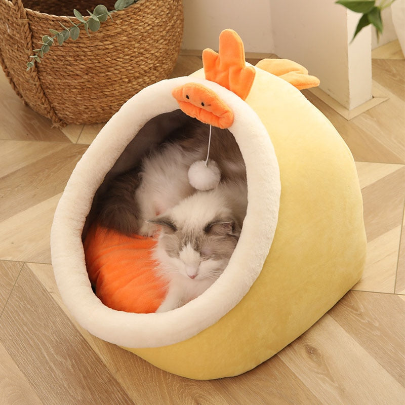 Cesta de Pelúcia Doce Gato