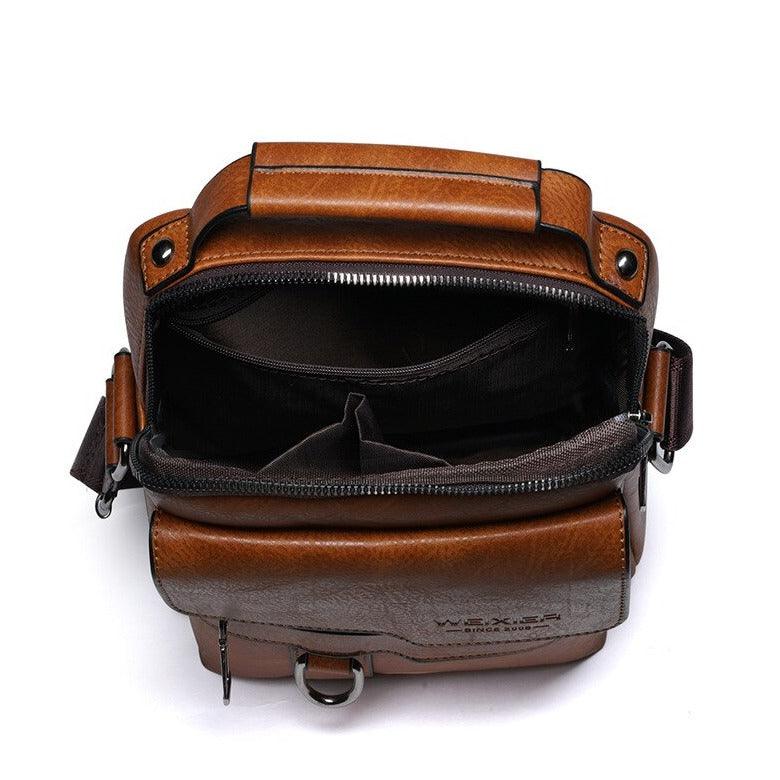 Bolsa Masculina Nobreza de Couro de Plutônio Weixier