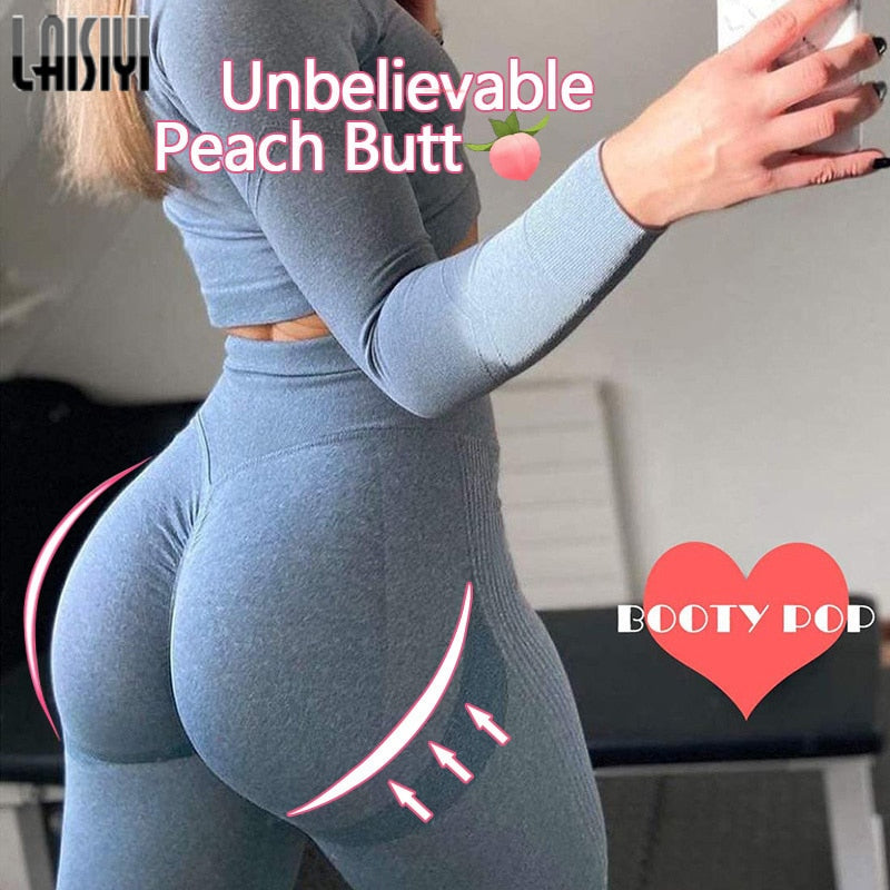 Conjunto Feminino de Treino: Top de Manga Longa e Legging Cintura Alta