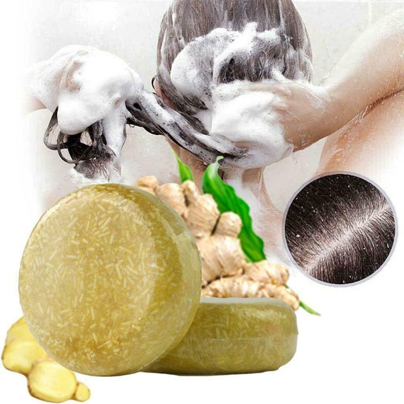 Shampoo Premium em Barra para regeneração capilar de gengibre (🔥ULTIMOS FRETE GRÁTIS)
