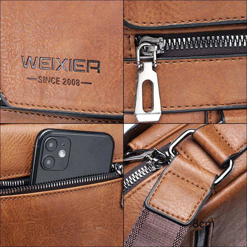 Bolsa Masculina Nobreza de Couro de Plutônio Weixier