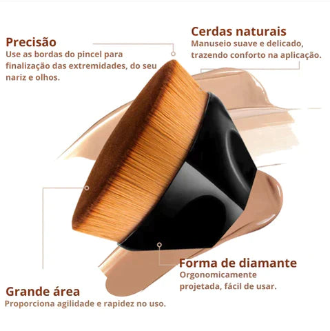 Pincel MagicBrush - Maquiador Profissional Vegano + Estojo Brinde