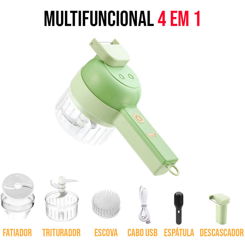 Triturador Multifuncional 4 em 1 + Brinde Livro com 30 Receitas que Você Nunca Fez Antes