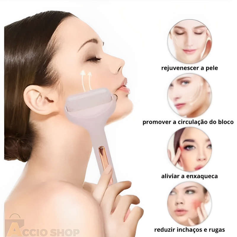 Massageador Facial e Corporal Rolo de Gelo Antirrugas - Skin Ice Roller